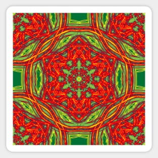 Vibrant Christmas Stars Kaleidoscopes Sticker